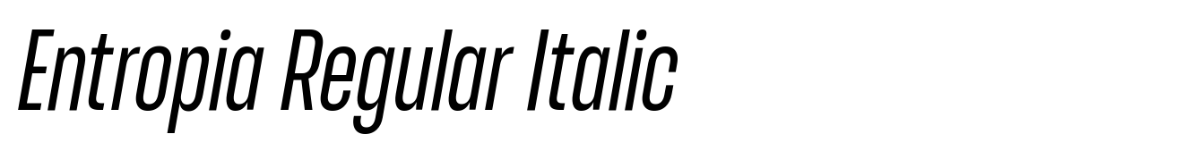 Entropia Regular Italic